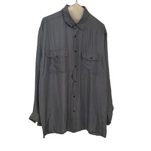 Man’s silk shirt size L Blueish Grey A70AR1
